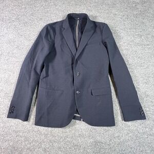 Matinique Blazer Coat Men's 40 Blue Polyester Notch Lapel Preppy Career Stretch